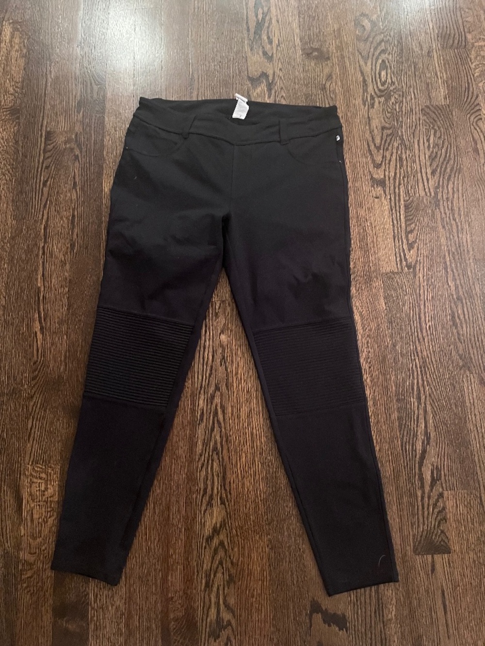 Fabletics Black Five-Pocket Moto Ribbed Leggings Size Large